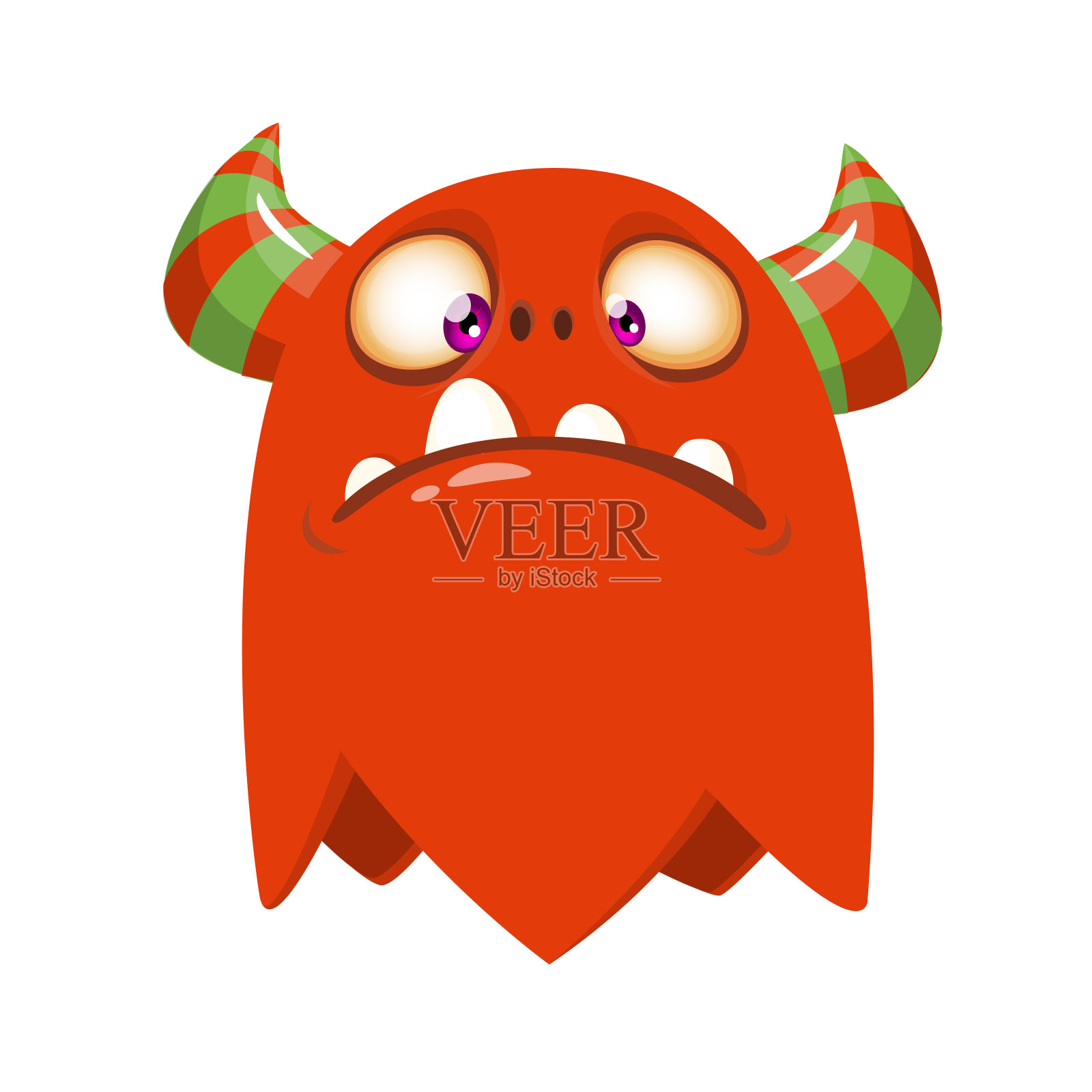 有趣的卡通怪物。矢量万圣节插图设计元素图片