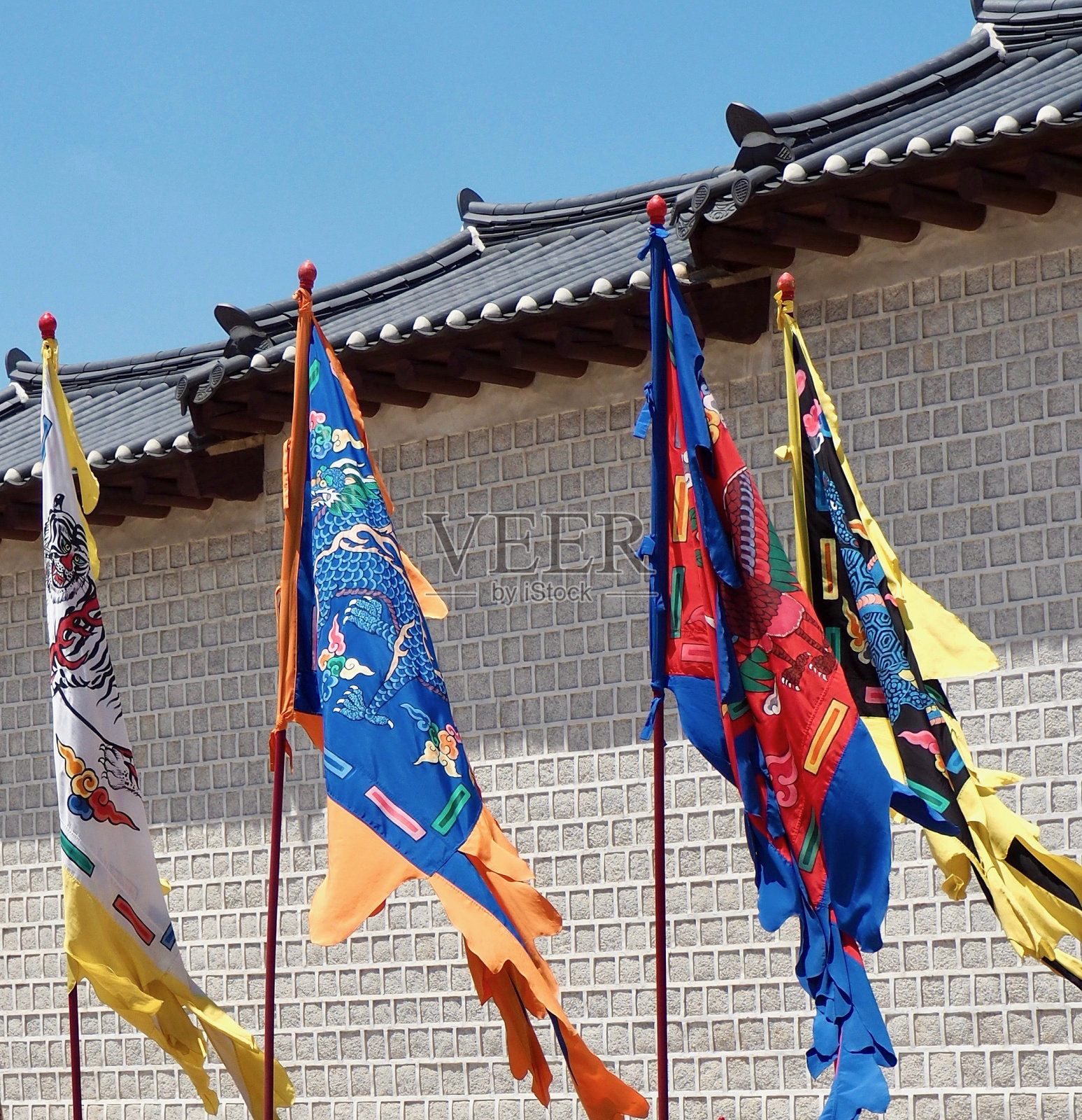 韩国传统国旗，传统文化照片摄影图片