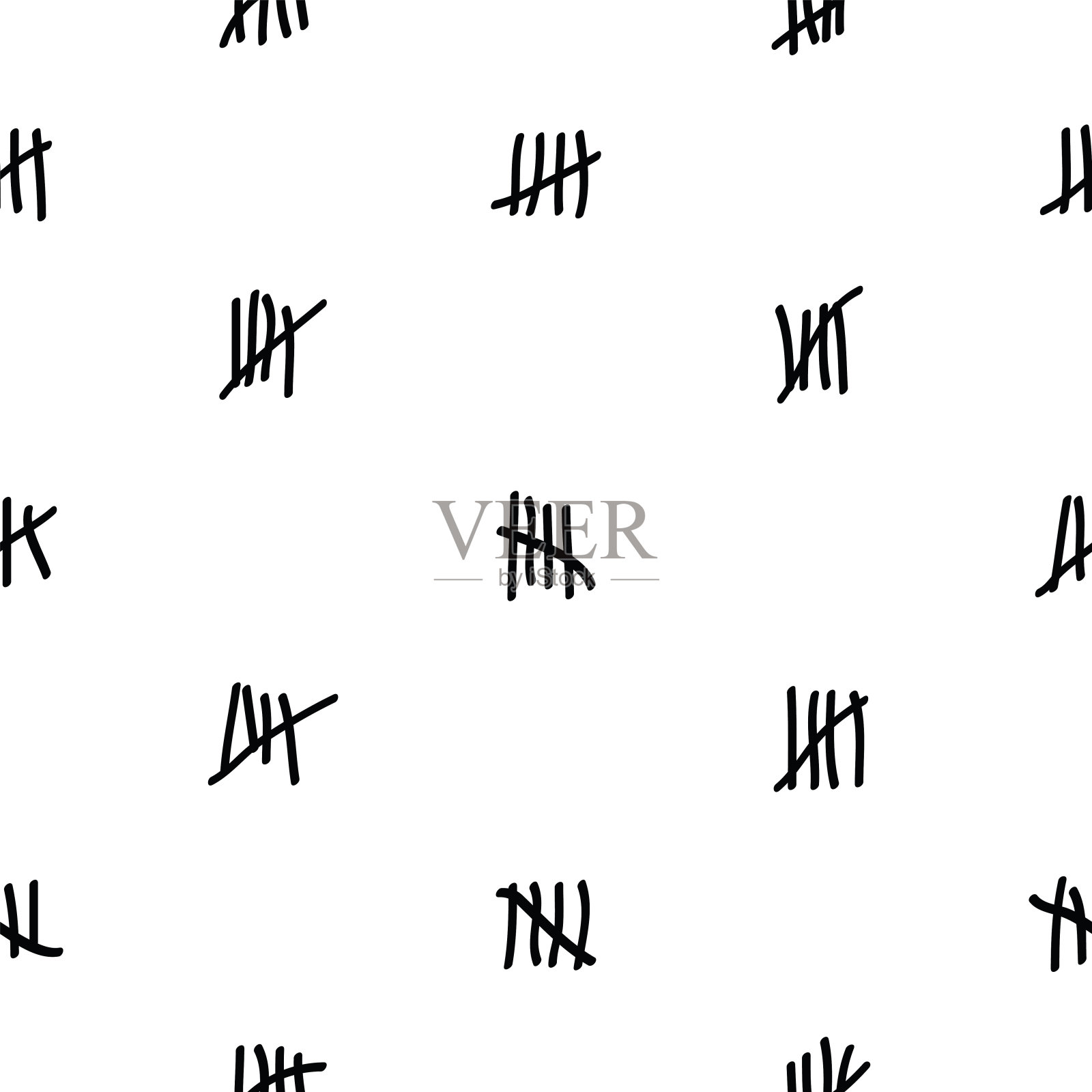 理货标志无缝图案背景图标。插画图片素材