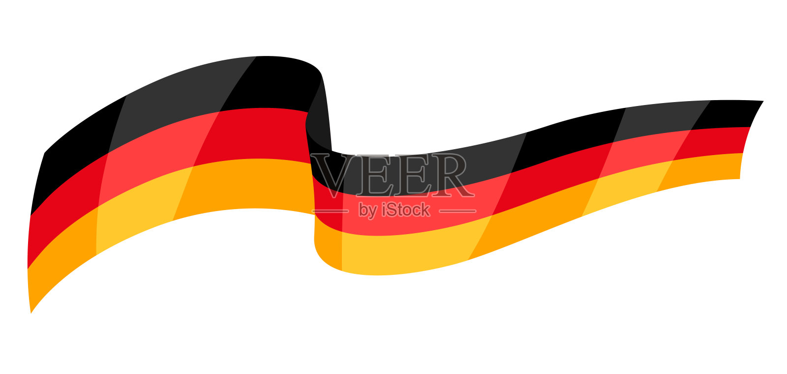 旗帜的德国国旗颜色。插画图片素材