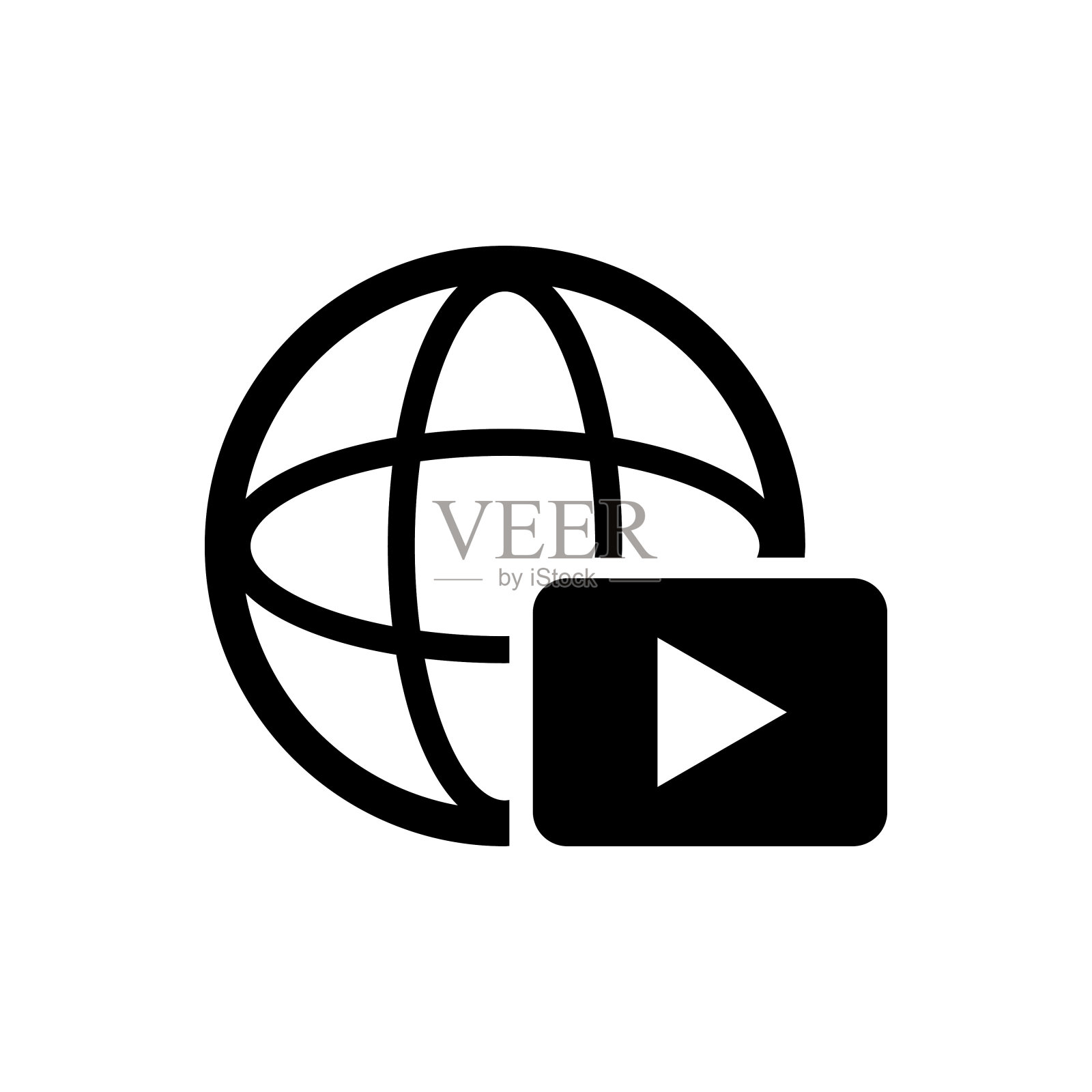 全景视频图标插画图片素材