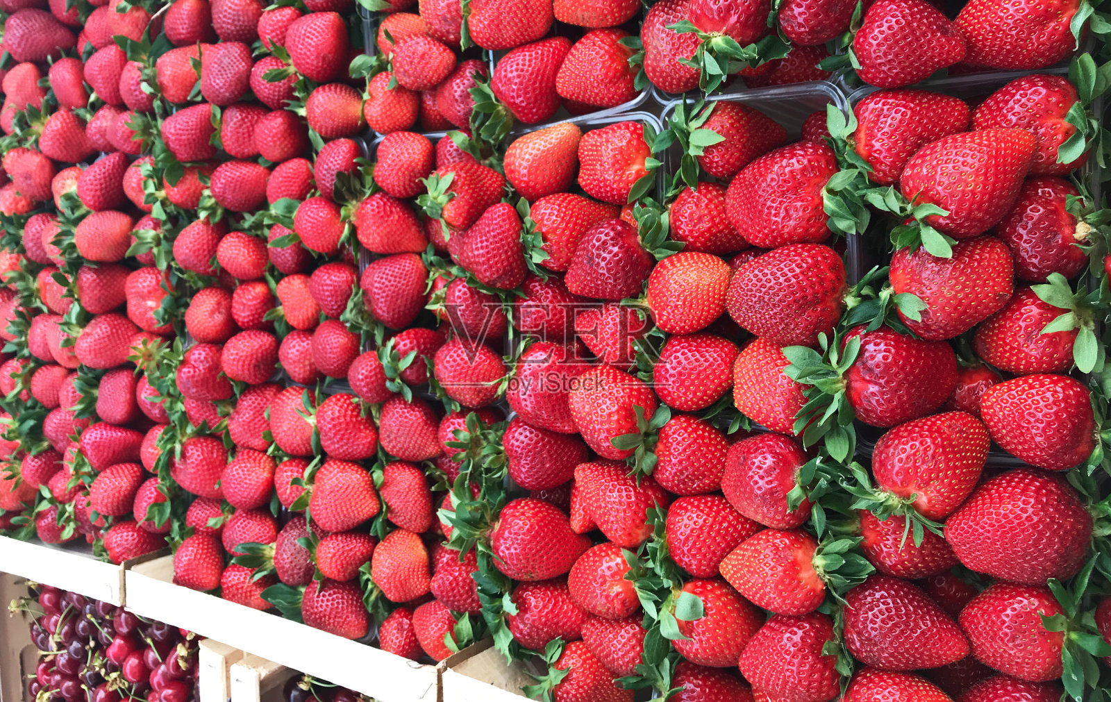 草莓的背景。红色成熟果实质地照片摄影图片