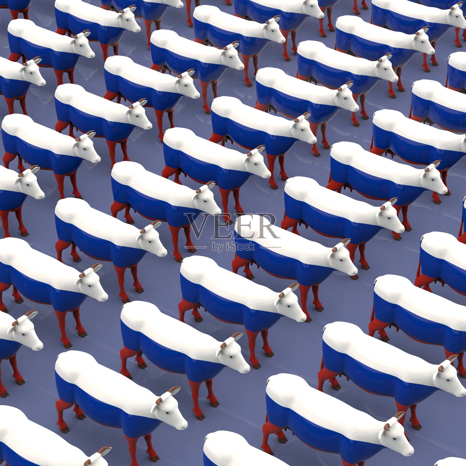 牛概念- 3D插图照片摄影图片