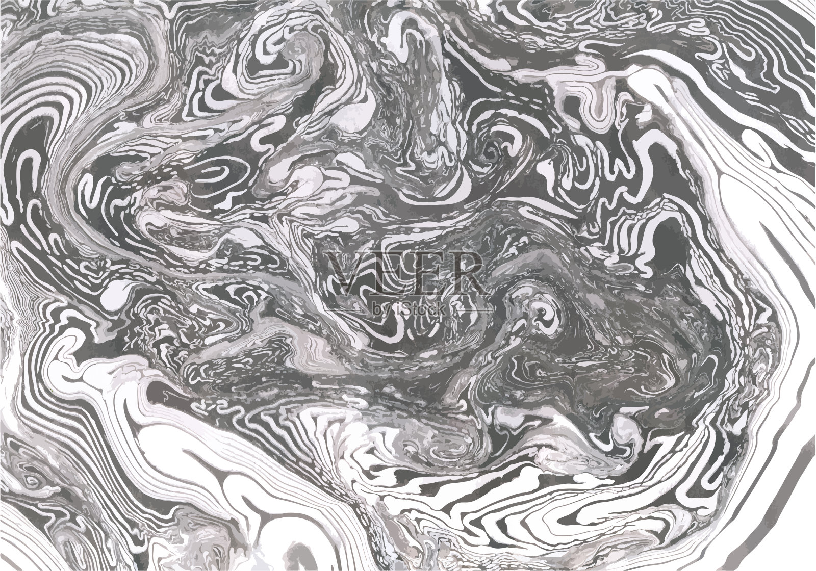 黑白矢量大理石纹理。装饰丙烯酸背景。插画图片素材