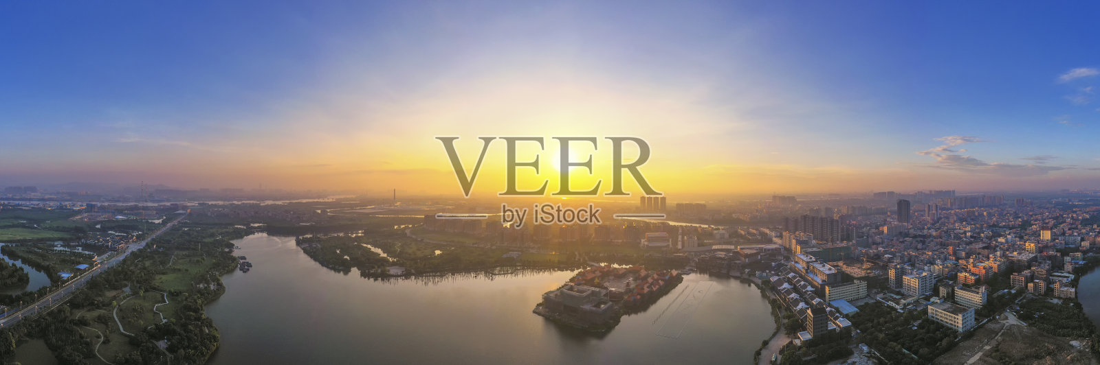 中国广东省东莞市华阳湖湿地公园景观照片摄影图片