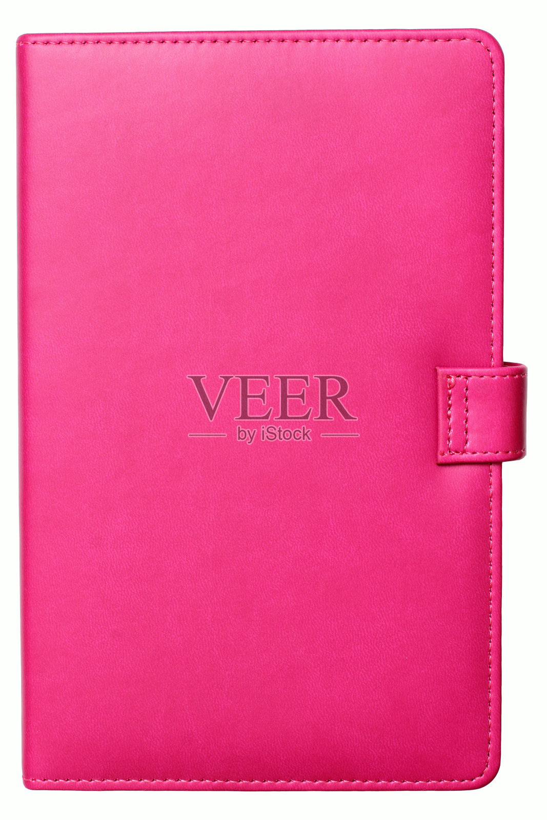 白色背景上的粉色笔记本照片摄影图片