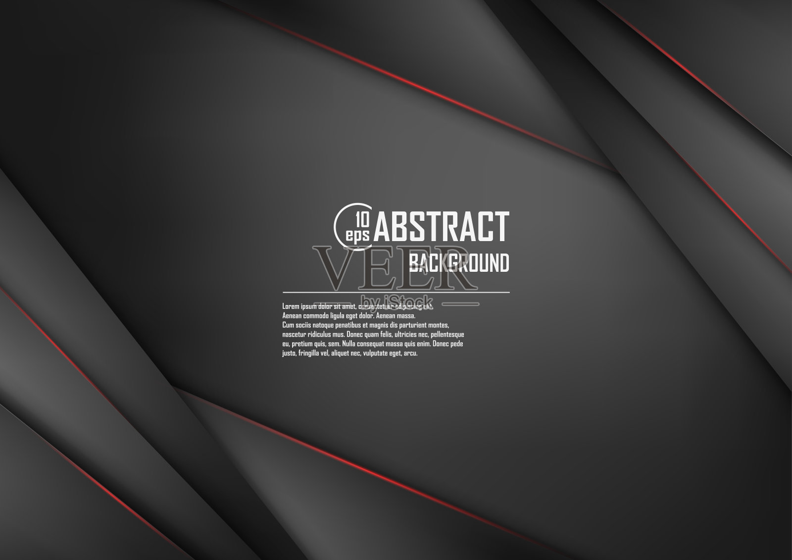 抽象背景的黑色折纸。矢量图插画图片素材