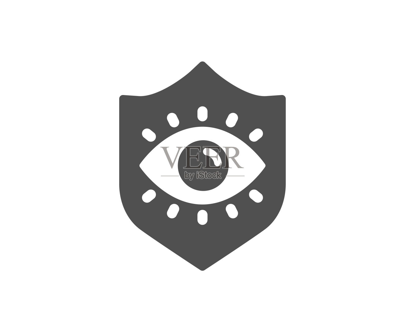 保护眼睛图标。眼科医生诊所的迹象。验光的愿景。向量插画图片素材