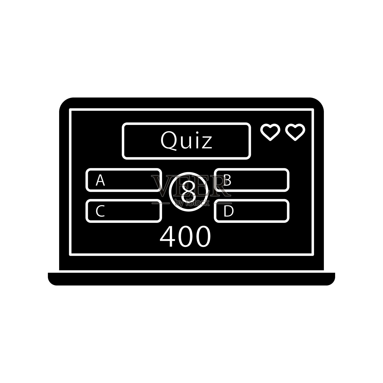 在线测验字形图标插画图片素材