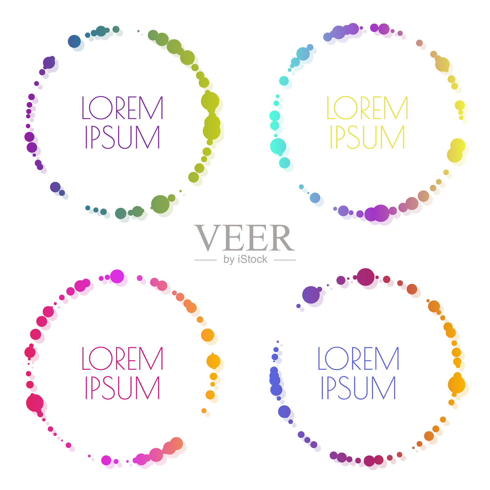 围上鲜艳的彩旗。插画图片素材