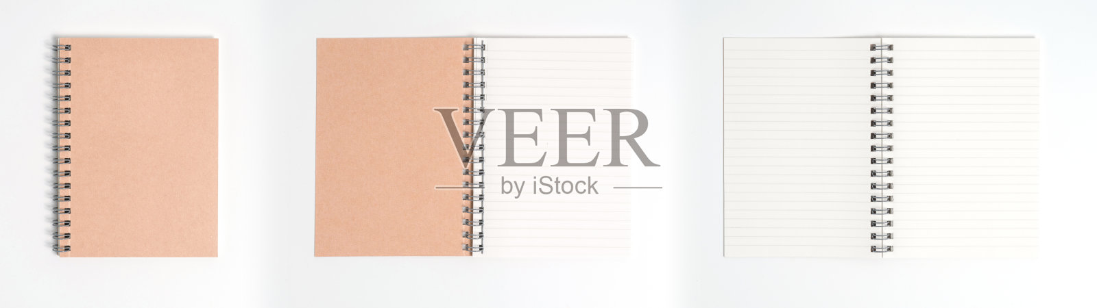 空白现实的螺旋笔记本孤立的白色背景照片摄影图片