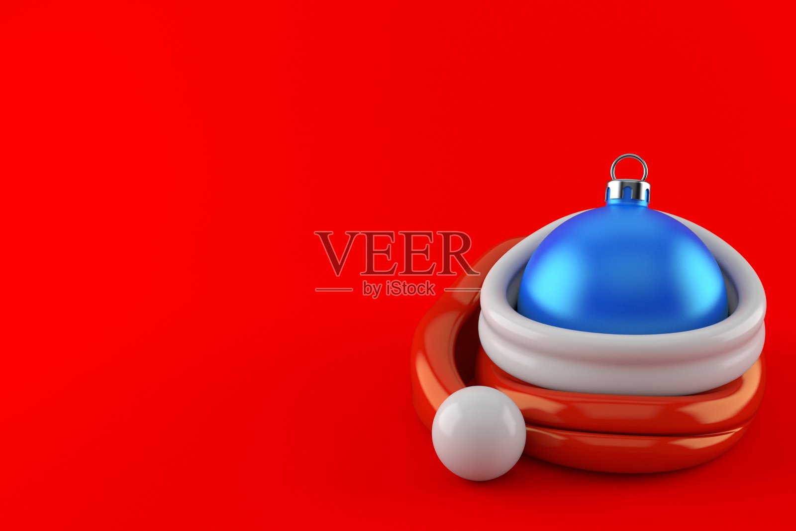 圣诞帽里的圣诞小玩意照片摄影图片