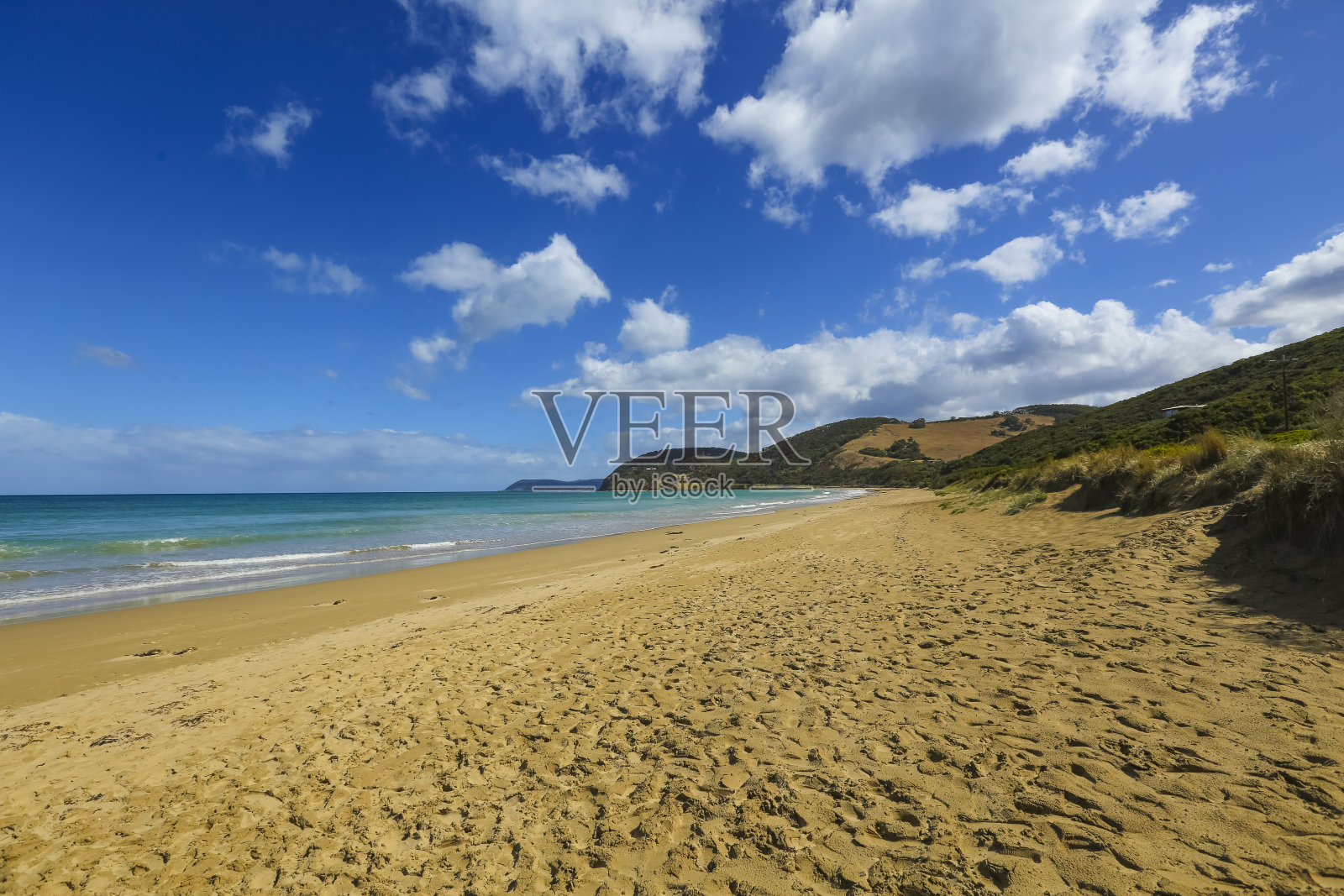 美丽的海滩上的大洋路，维多利亚，澳大利亚照片摄影图片