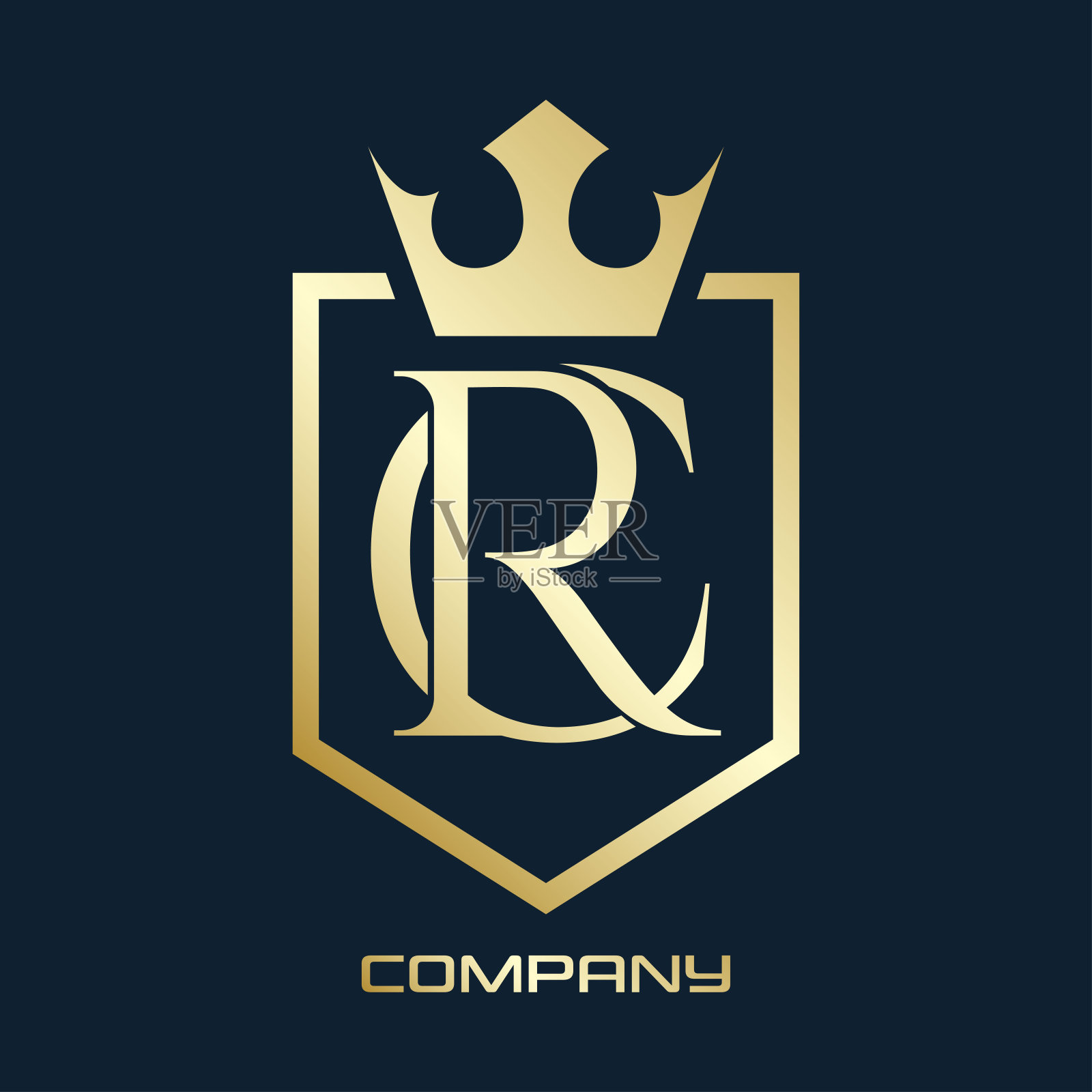 豪华RC / CR的标志设计元素图片