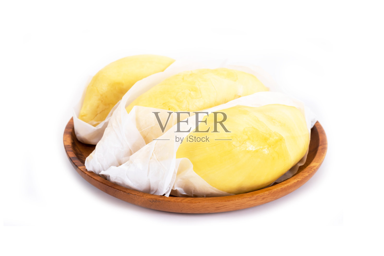 榴莲，水果之王，白色背景上的榴莲。照片摄影图片