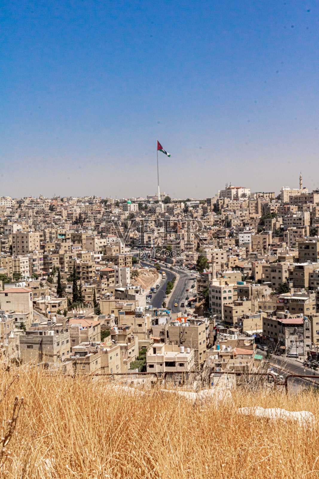 安曼城堡内倭马亚宫的大力神庙遗址照片摄影图片