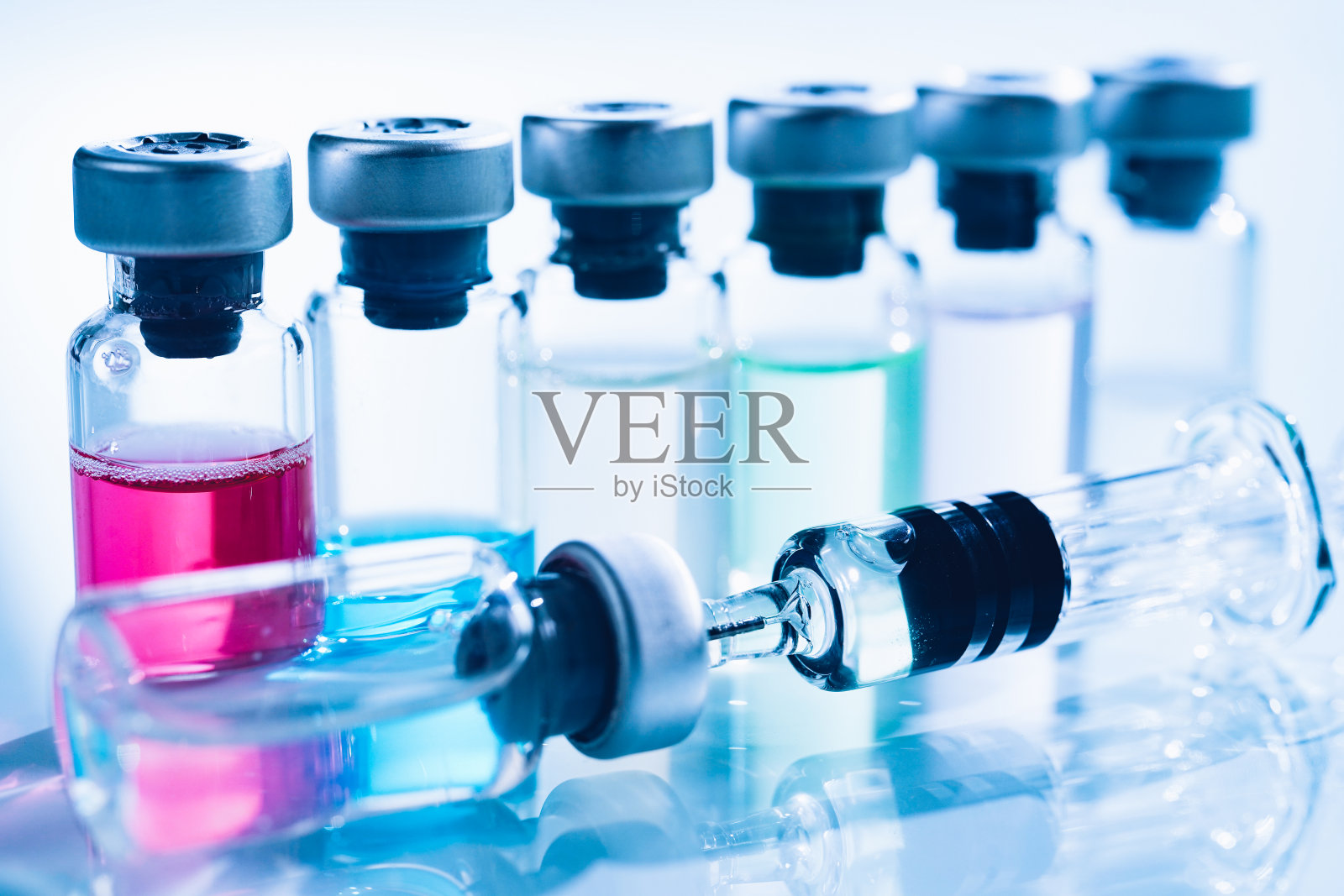 注射器和药瓶-疫苗照片摄影图片