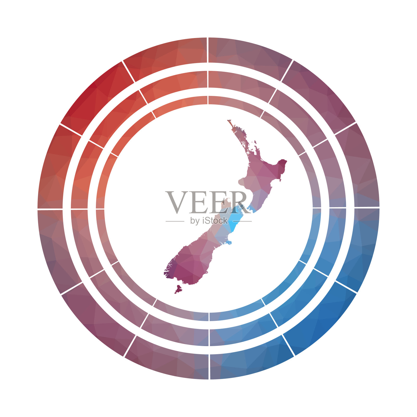 新西兰徽章。插画图片素材