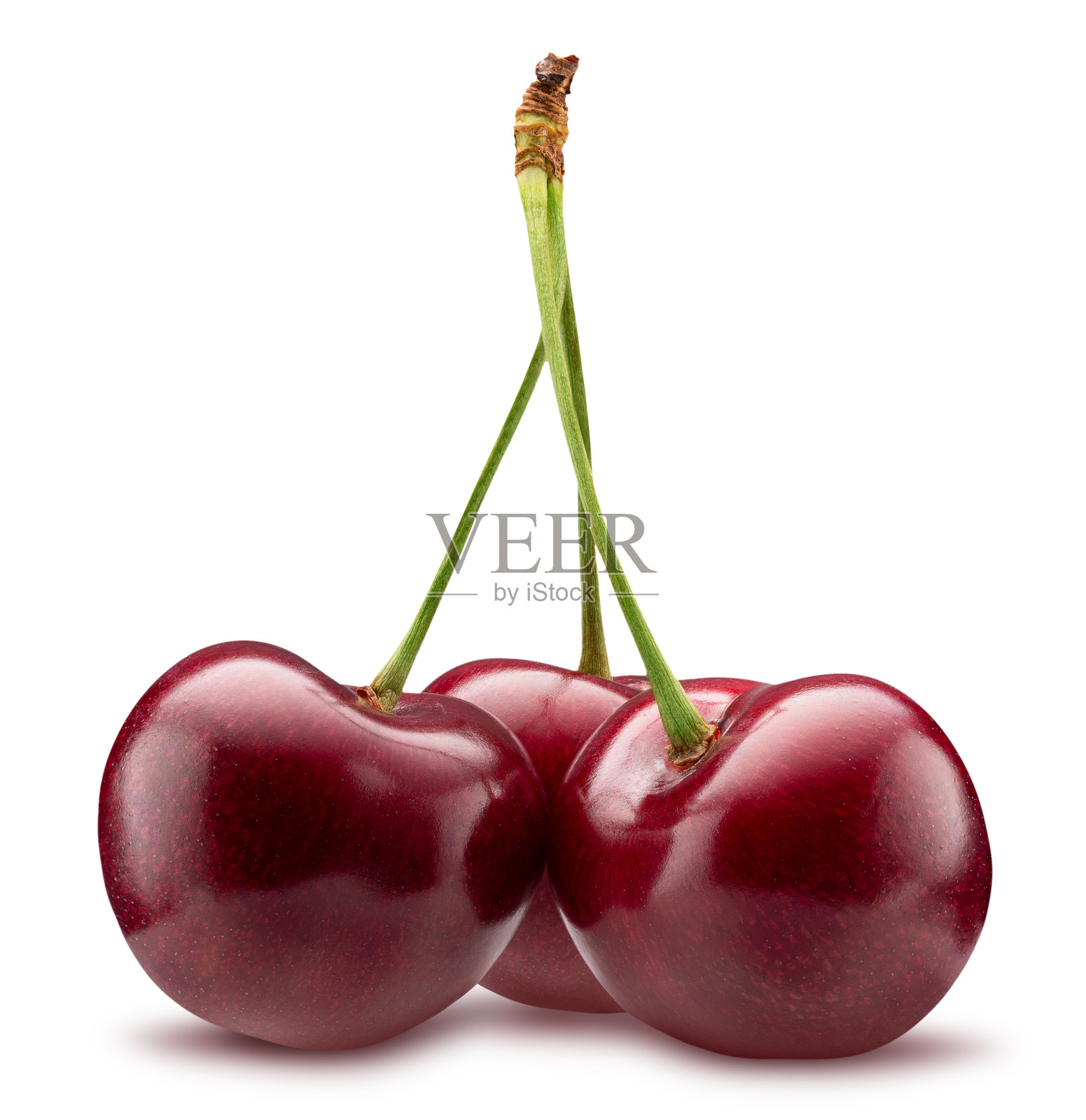 孤立在白色背景上的甜樱桃照片摄影图片