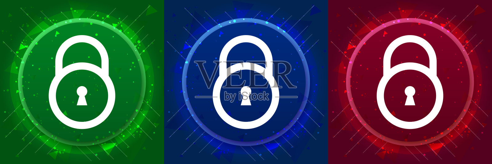 挂锁关闭图标优雅现代设计抽象按钮设置插图插画图片素材