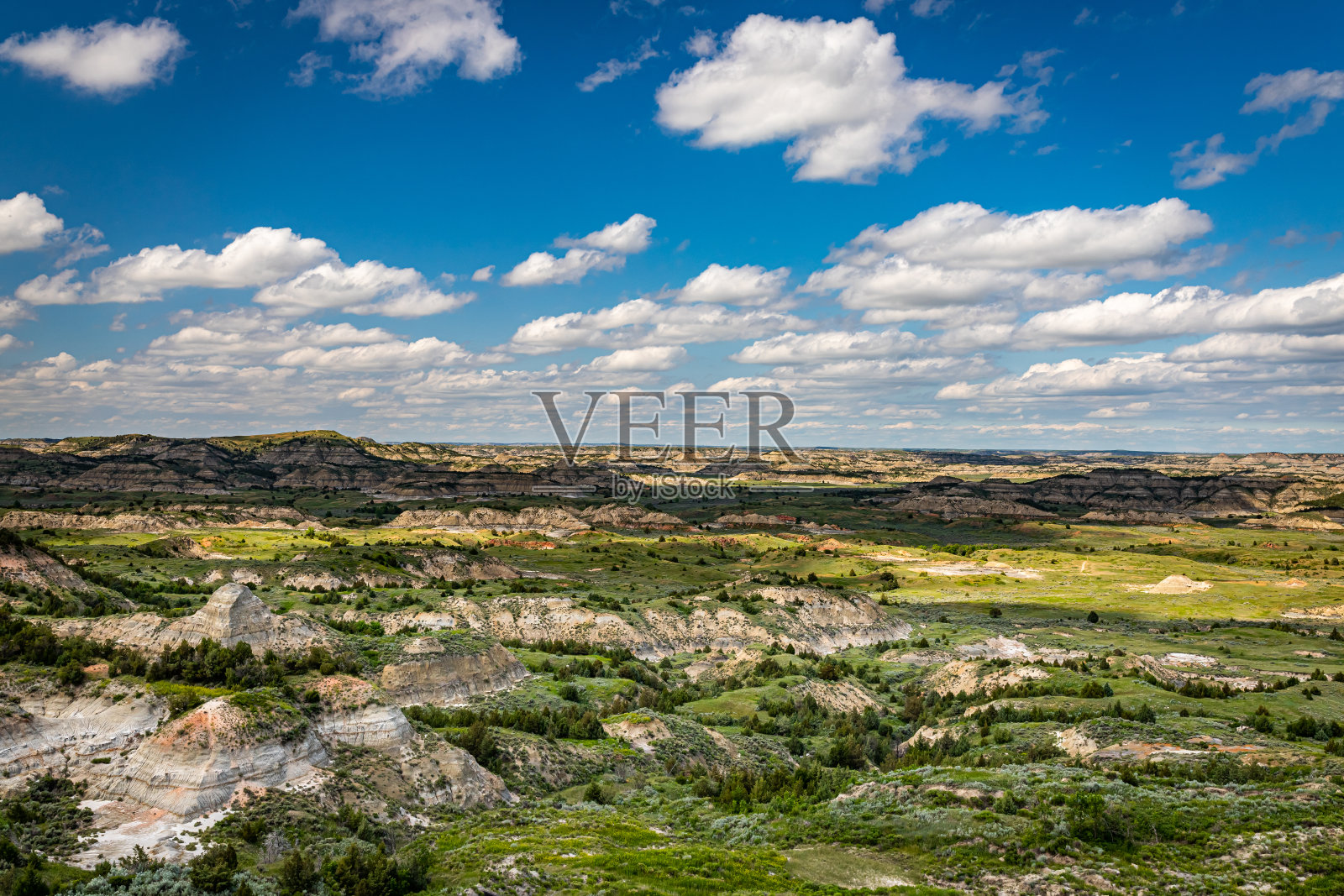 画峡谷俯瞰北达科他州照片摄影图片