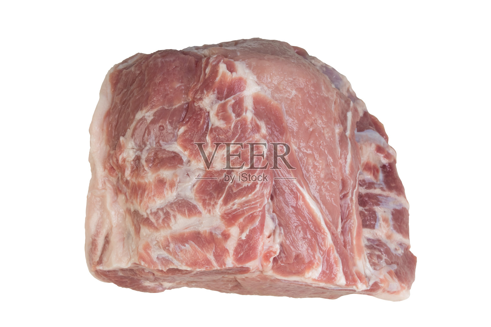 新鲜的生牛排孤立在白色背景。新鲜的生肉。前视图。照片摄影图片