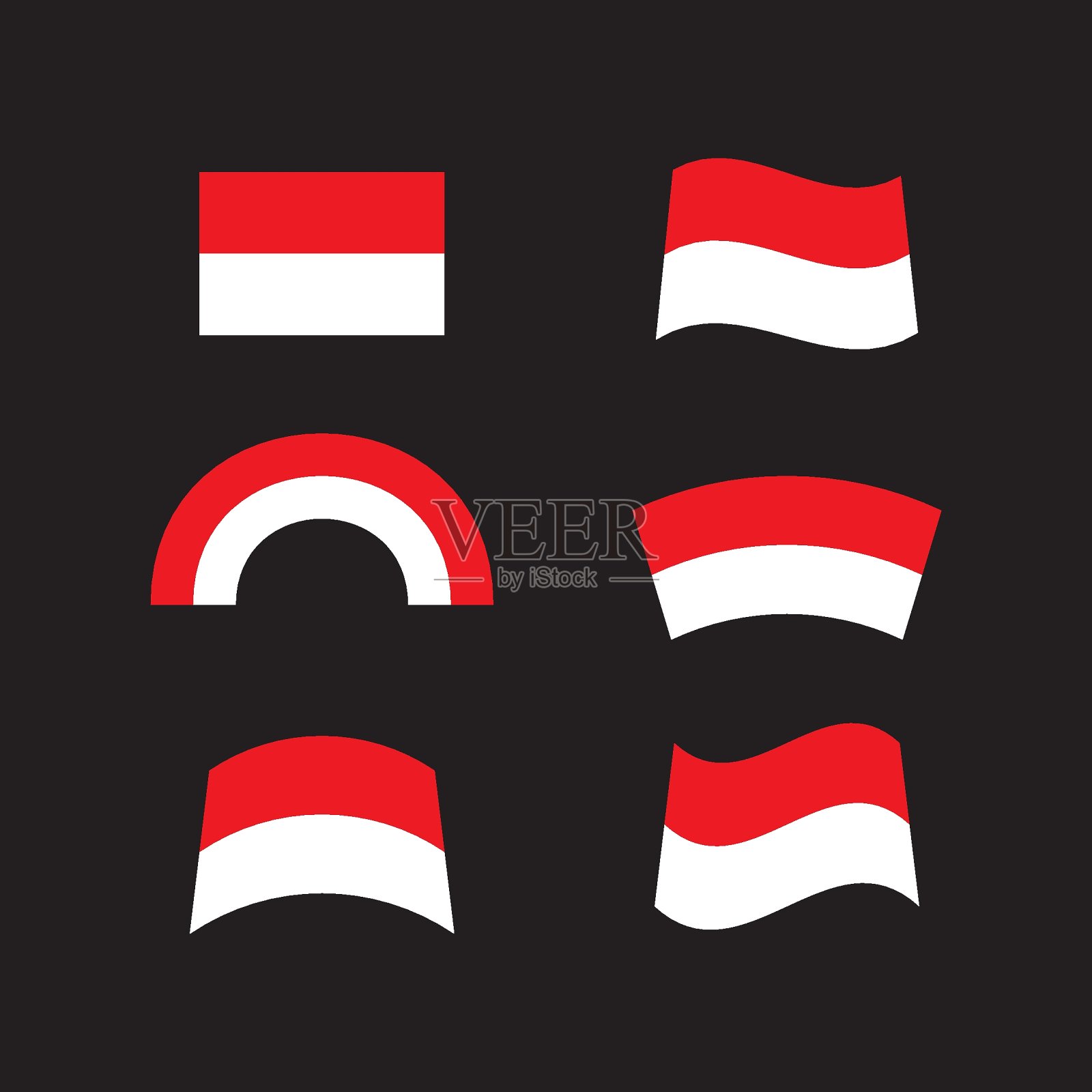 印尼国旗插画图片素材