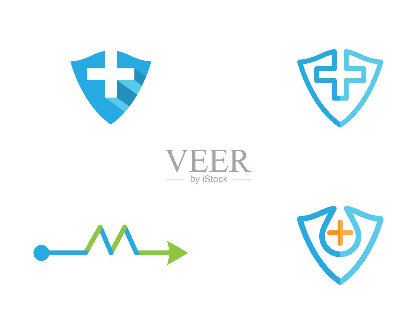 医学交叉矢量图标图标素材