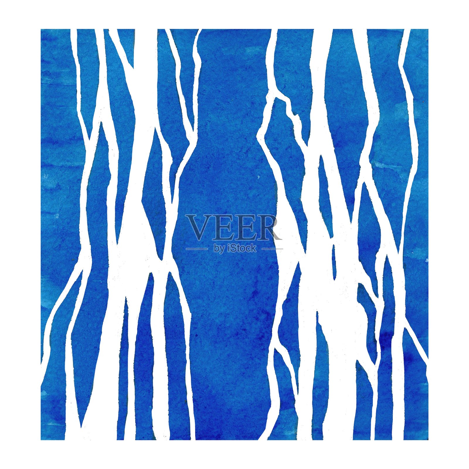 设置水彩斑点，线，漏，条纹，描。手绘风格背景。白色bakground插画图片素材