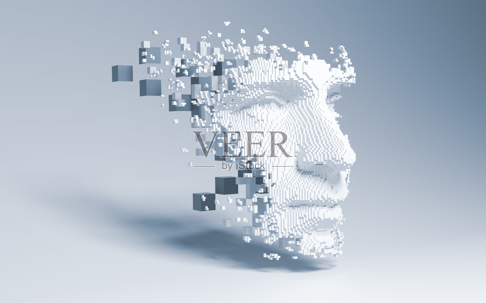 抽象数字人脸照片摄影图片