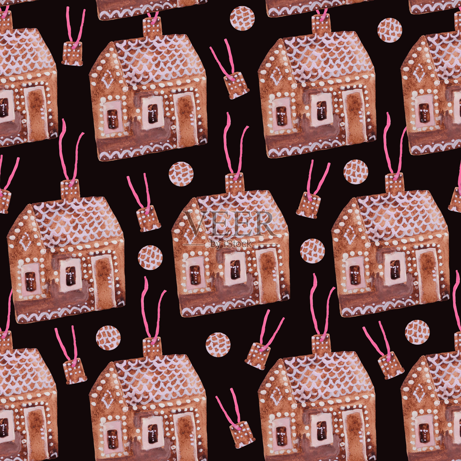 饼干模式插画图片素材