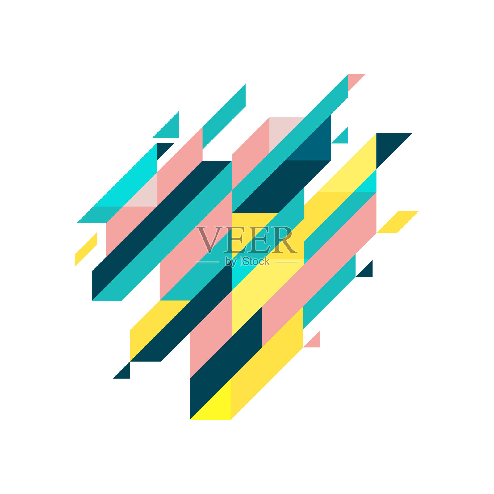 现代对角抽象背景几何元素。插画图片素材