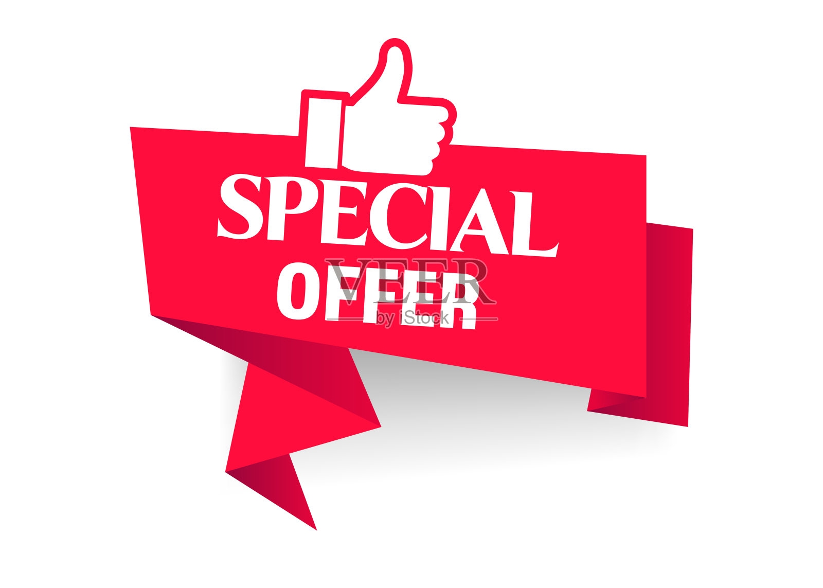 提供红色横幅折扣文本存储标签文本设计元素图片