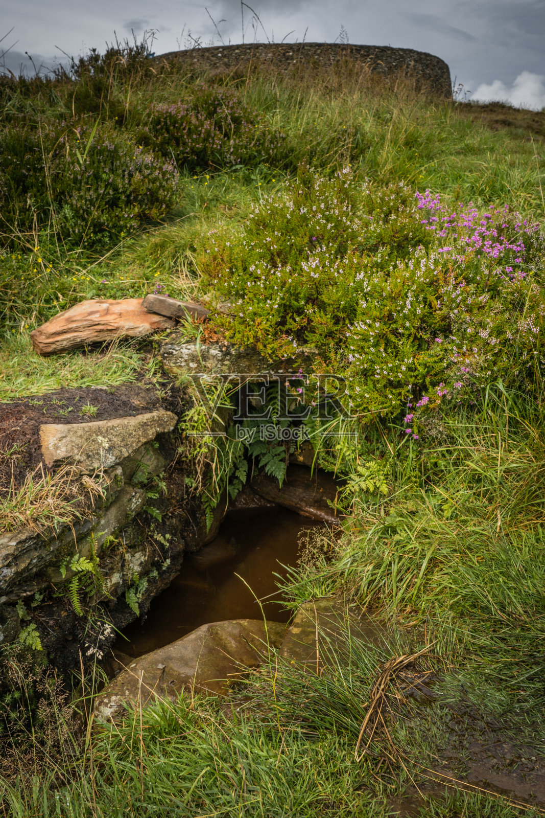 格里亚南堡，伯特县，多尼戈尔和圣井。古老的爱尔兰历史。干石建筑堡垒照片摄影图片