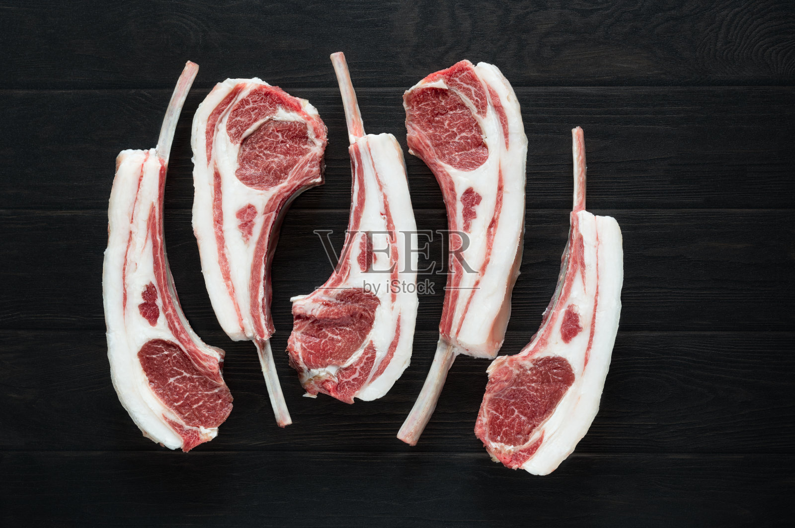 法国生肥羊排照片摄影图片