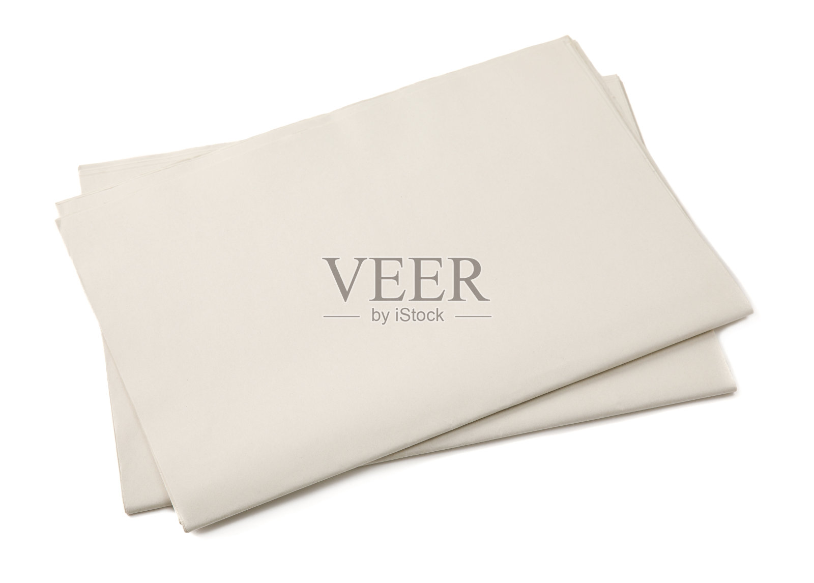 空白商业报纸孤立在白色背景，日报的模型概念照片摄影图片