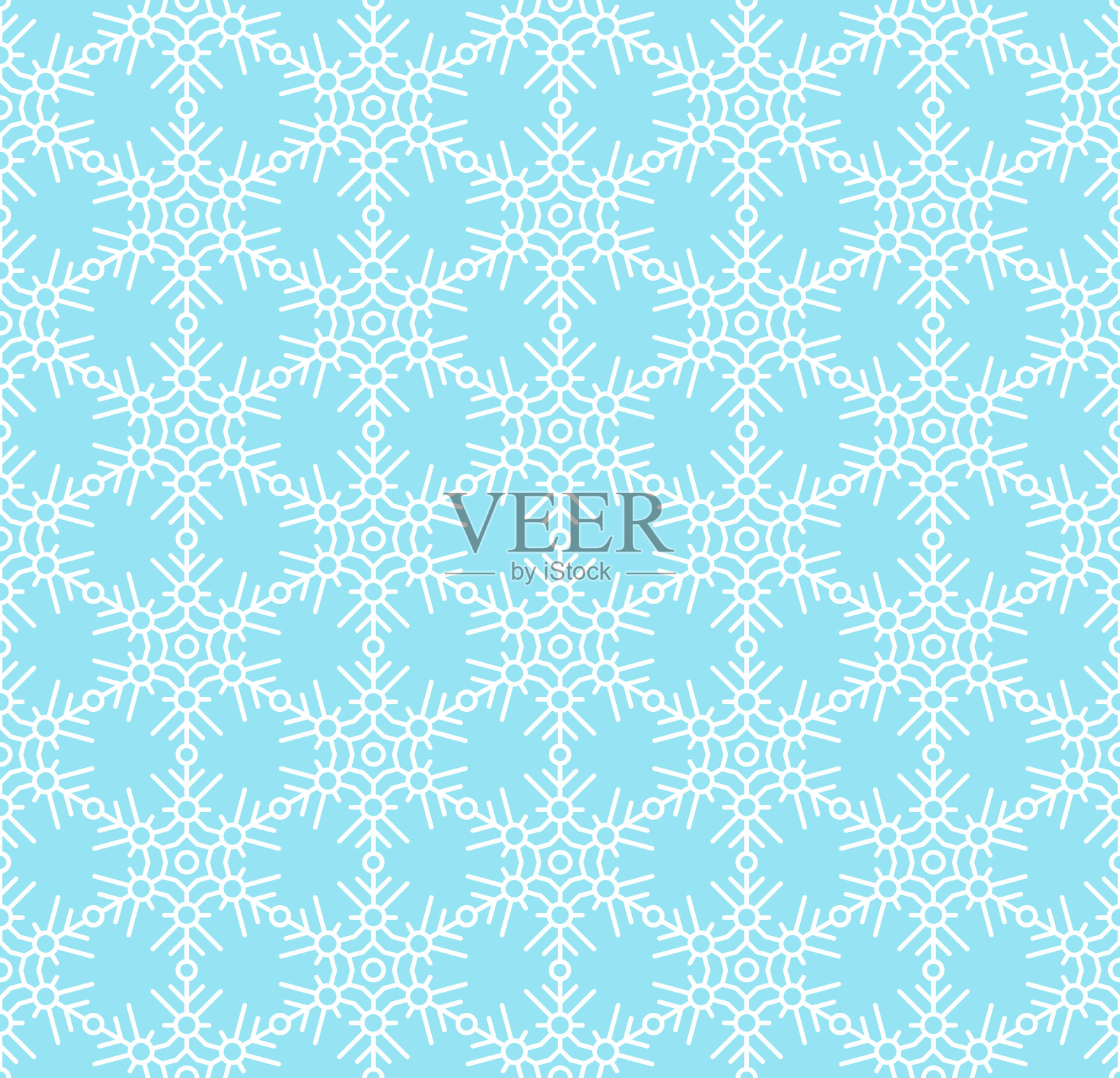 美丽的雪花图案无缝布局插画图片素材