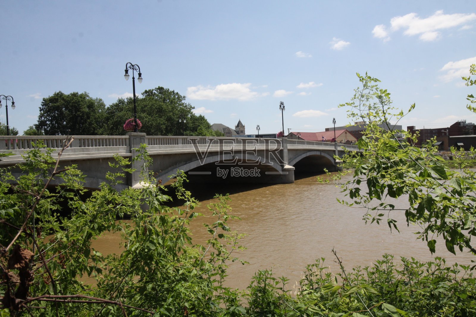 印第安纳州中部的沃巴什河照片摄影图片