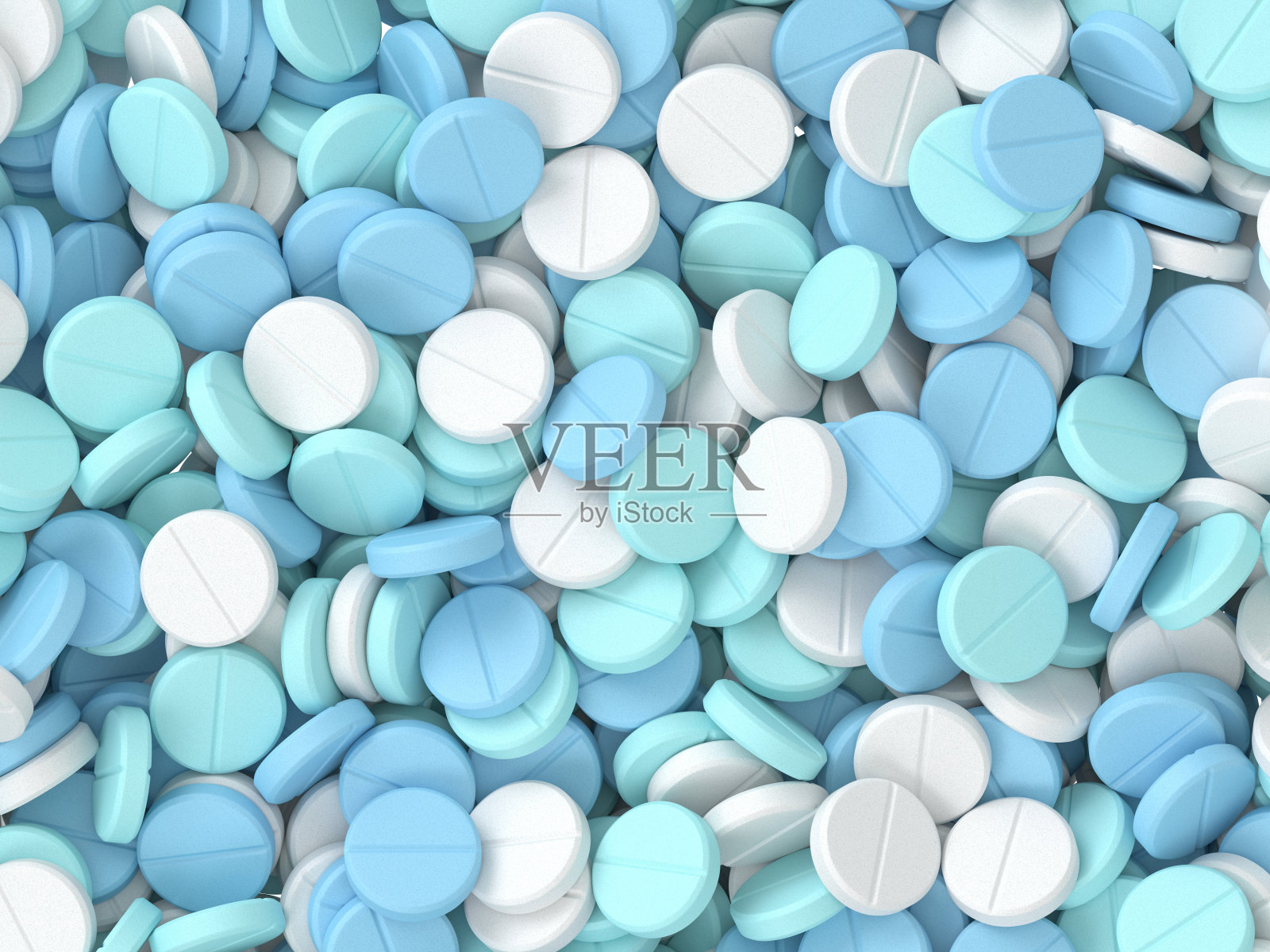 3d渲染俯视图的医疗药丸照片摄影图片