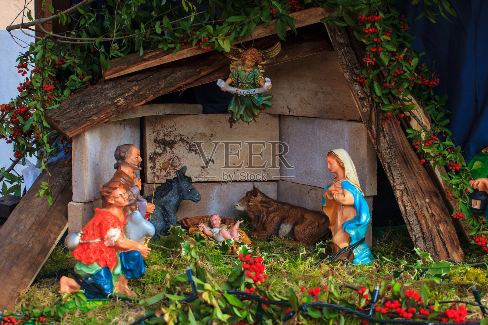 基督诞生的场景照片摄影图片