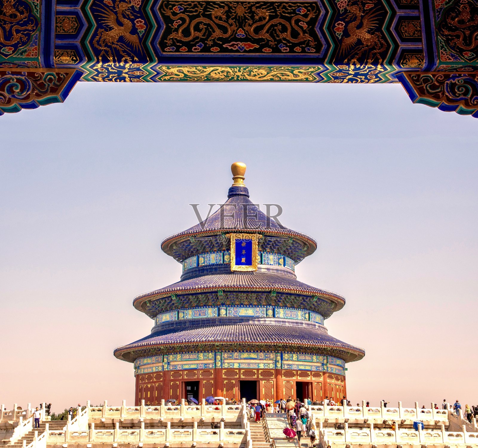 早上去天坛照片摄影图片