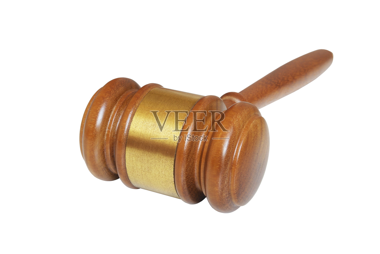 白色背景上的法槌照片摄影图片