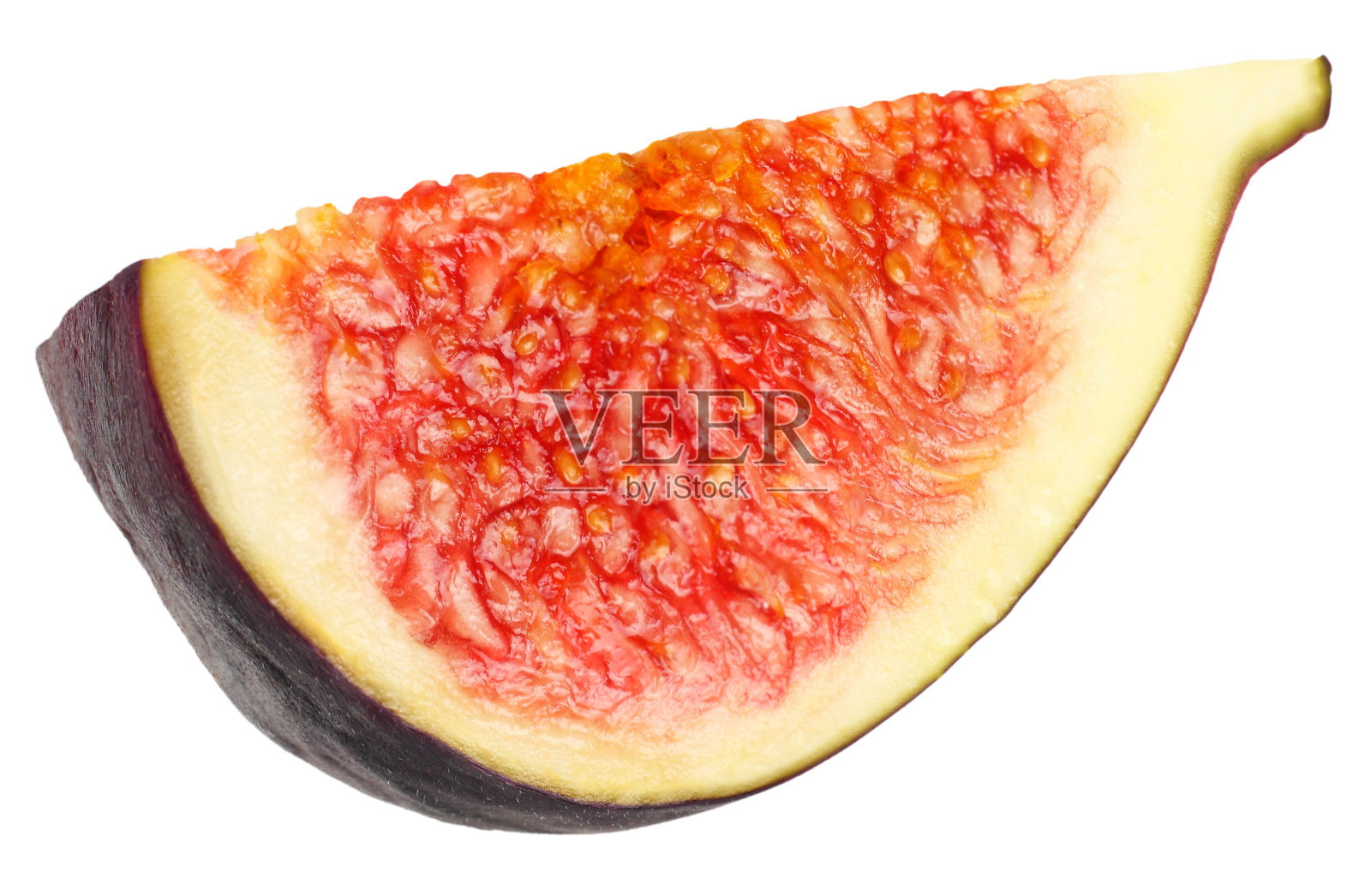 切片FIG孤立在白色。剪切路径照片摄影图片