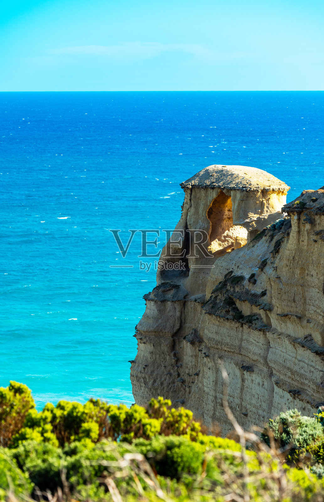 十二使徒海洋国家公园，维多利亚，澳大利亚。垂直照片摄影图片