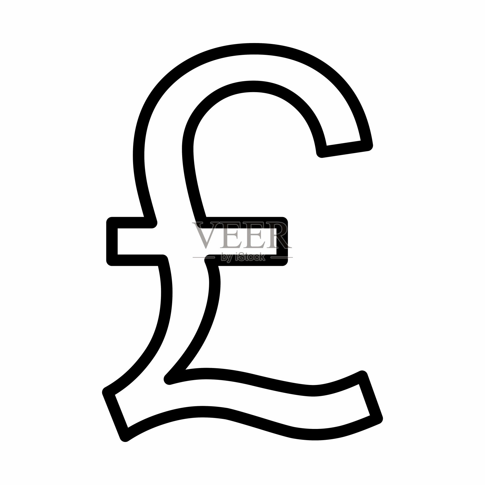 英镑符号说明插画图片素材