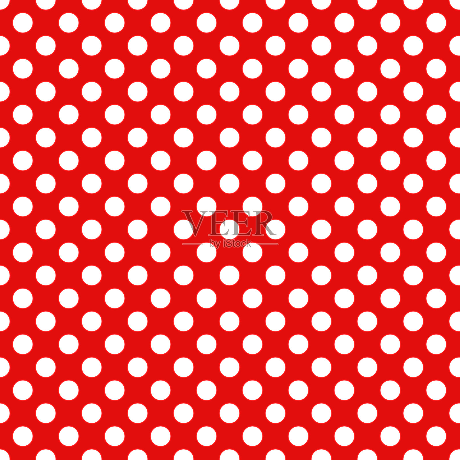 无缝圣诞包装纸图案。圣诞圆点图案。红色背景上的白点插画图片素材