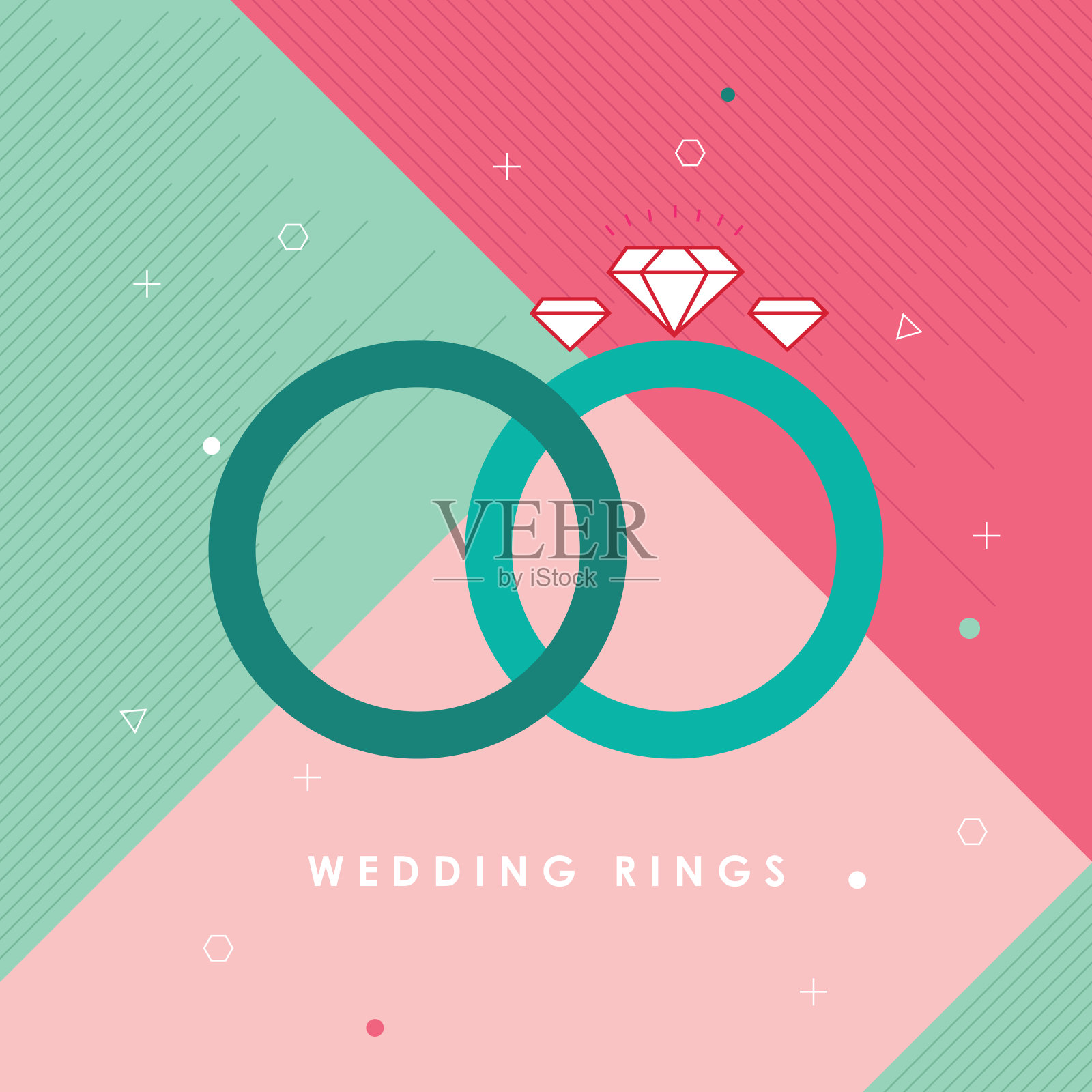 结婚戒指轮廓图标插画图片素材