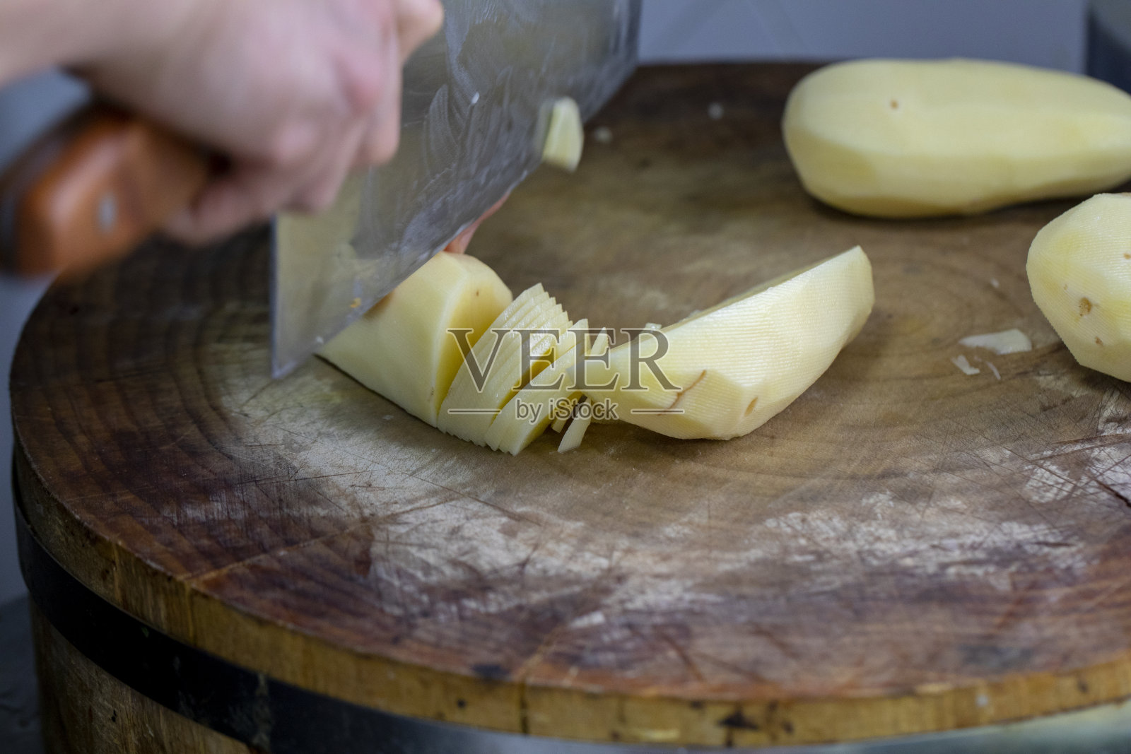 厨房，粘板，薯片，薯片照片摄影图片