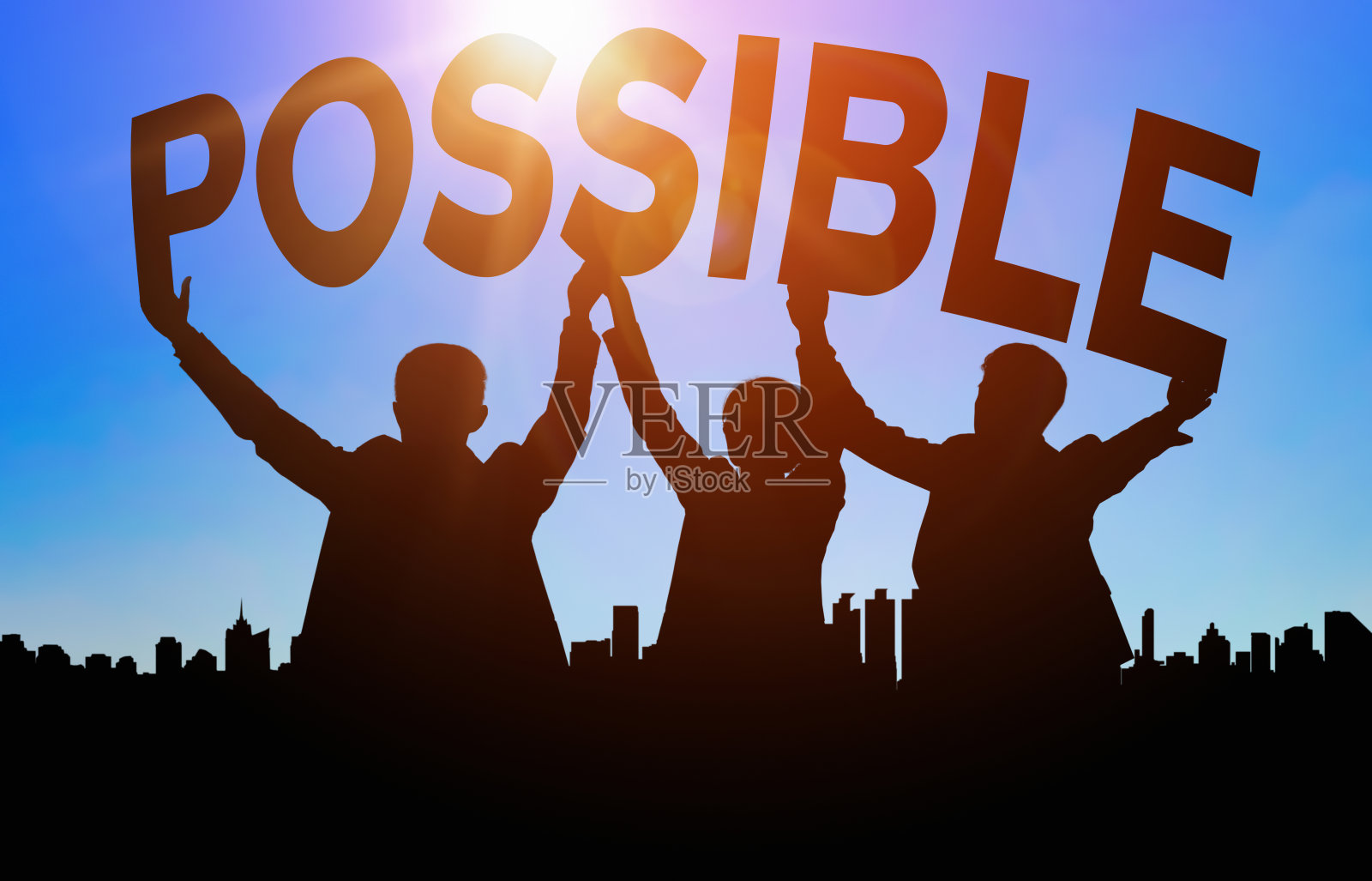 成就和商业目标成功的概念。照片摄影图片