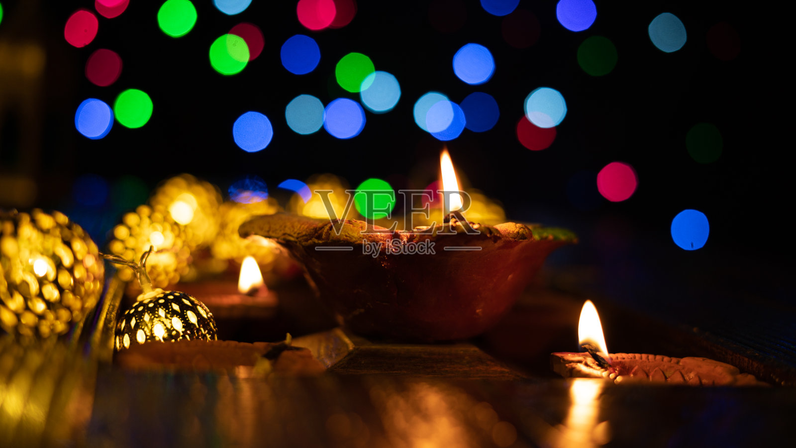 排灯节装饰和灯节照片摄影图片